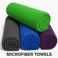 Premium 365 Days Long Life Microfiber Cloth-4 pcs-40x40cms-Multipurpose Cloths -Automotive Microfibre Cloth for Car Bike Cleaning Polishing Washing & Detailing (Green,Blue.Purple& Brown)